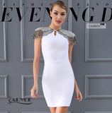 Celebrity White Bandage Dress