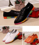 breathable genuine leather flats shoes