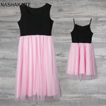 Mom and Daughter Pink Princess Dress