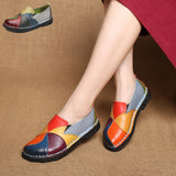 Leather Loafers Colorful Shoes