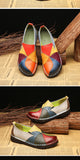 Leather Loafers Colorful Shoes