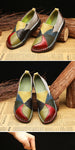 Leather Loafers Colorful Shoes