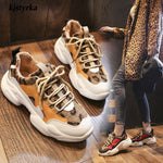 Leopard mixed colors sneakers