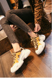 Leopard mixed colors sneakers