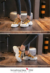 Leopard mixed colors sneakers