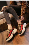 Leopard mixed colors sneakers