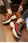 Leopard mixed colors sneakers