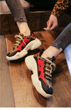 Leopard mixed colors sneakers