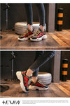 Leopard mixed colors sneakers