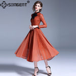 Elegant Vintage Stand Collar Dress