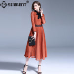 Elegant Vintage Stand Collar Dress