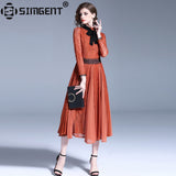 Elegant Vintage Stand Collar Dress
