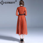 Elegant Vintage Stand Collar Dress