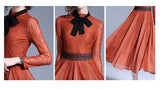 Elegant Vintage Stand Collar Dress