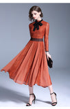 Elegant Vintage Stand Collar Dress