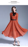 Elegant Vintage Stand Collar Dress