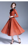 Elegant Vintage Stand Collar Dress