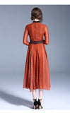 Elegant Vintage Stand Collar Dress