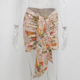 Elegant Floral Sequined Skirts