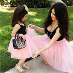 Mom and Daughter Pink Princess Dress