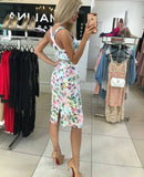 2019 summer floral print dress