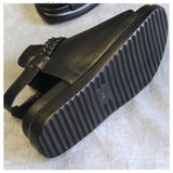 Black Genuine Leather Sandal