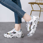 Mixed Colors Round Toe Sneakers