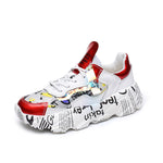 Mixed Colors Round Toe Sneakers