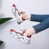 Mixed Colors Round Toe Sneakers