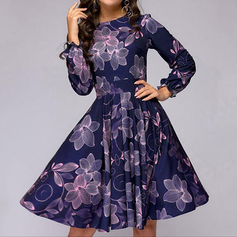 Women Vintage Floral Dress