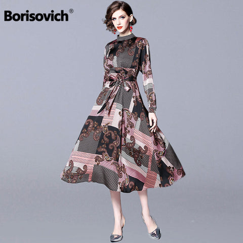 Borisovich Vintage Casual Long Dress